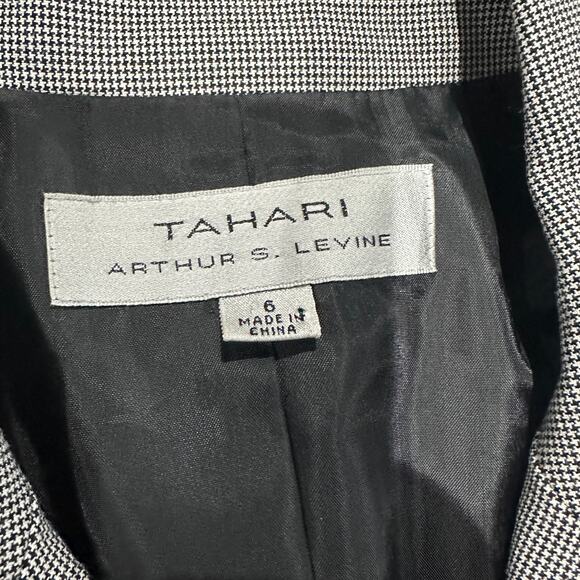TAHARI 2 Piece Black White Skirt Blazer Suit Set, Size 6 - Picture 6 of 14
